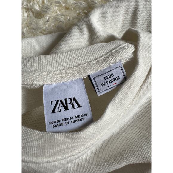 Zara Club Petanque Sweatshirt Mens Crewneck Pullover Classic Preppy Athleisure - Picture 2 of 7